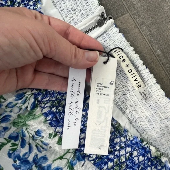 NEW Alice + Olivia Crawford Smocked Mini Skirt - Picture 13 of 15